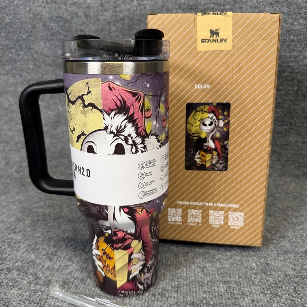 Stanley Flowstate Quencher Tumbler 40 OZ Jack Skellington Nightmare Christmas